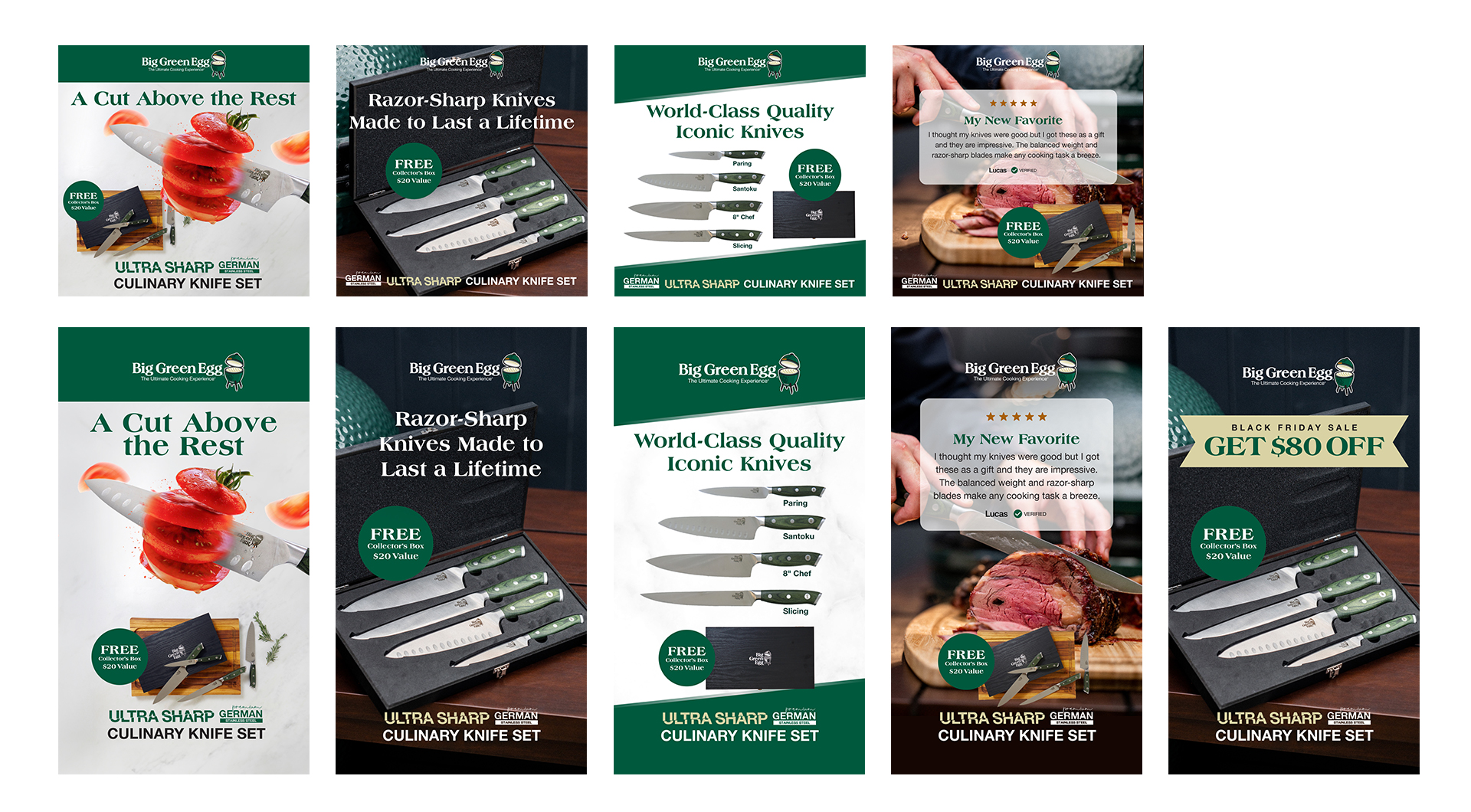 big green egg knives ads