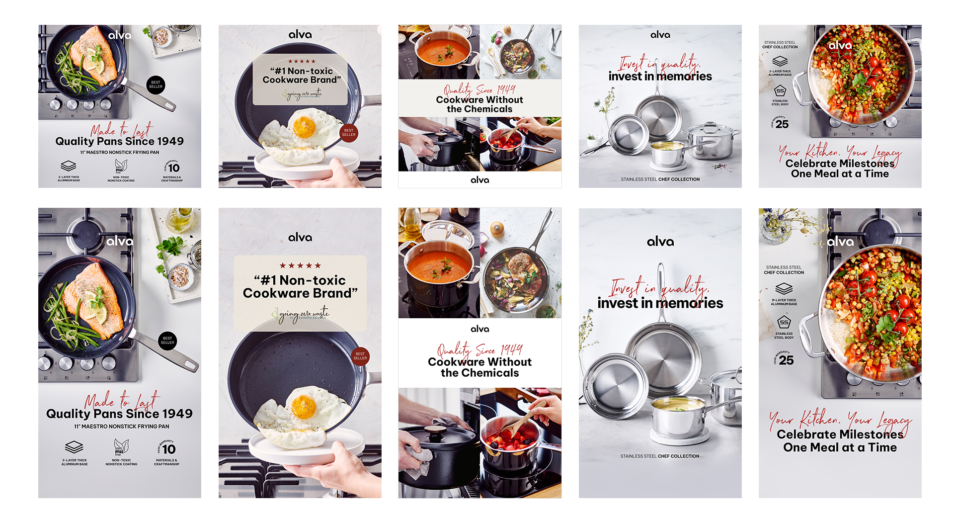 alva cookware evergreen ads